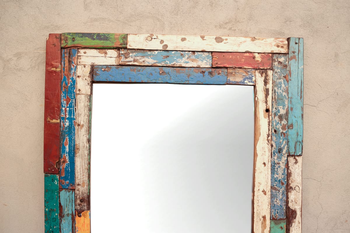Espejocon marco de madera antiguo | Tienda Himalaya