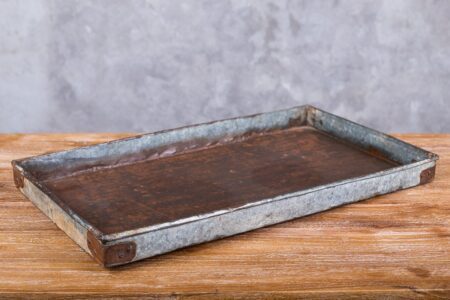 Bandeja rectangular de metal