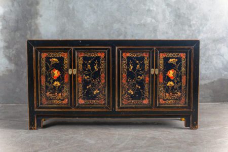 Cabinet Chino Antiguo Pintado Flores