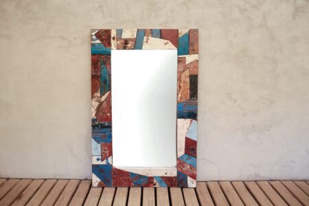 Espejo patchwork maderas