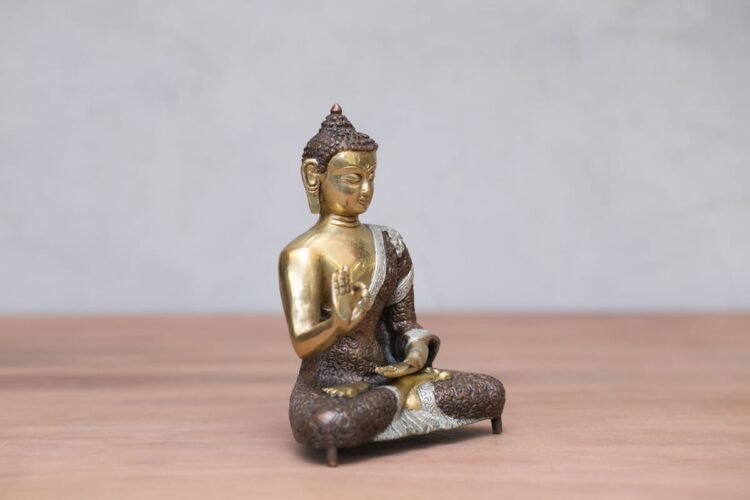 Buda grande tonos de bronce - Imagen 4