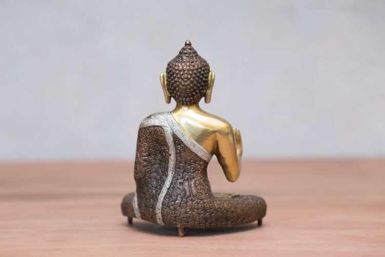 Buda grande tonos de bronce - Imagen 3