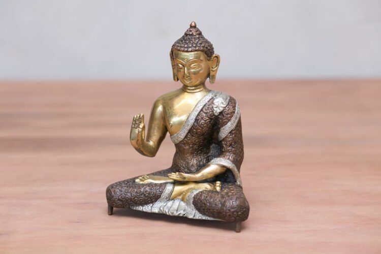 Buda grande tonos de bronce - Imagen 2