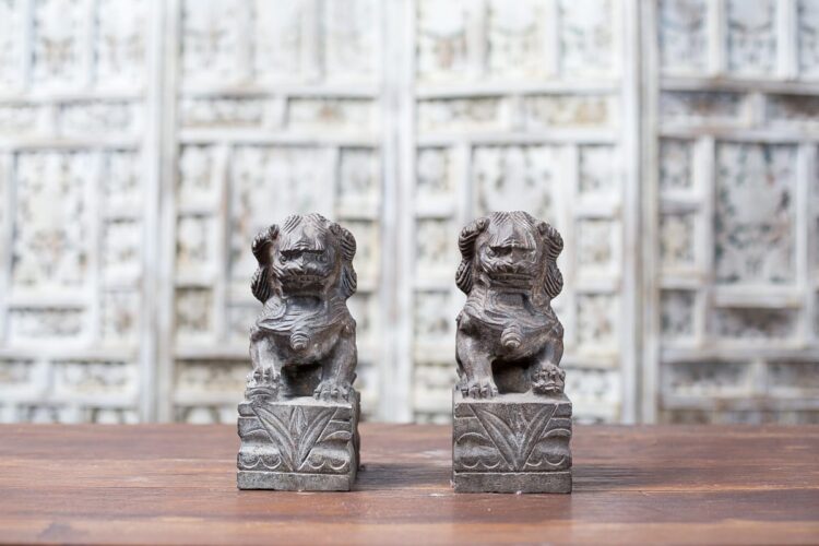 Perros Fu de Piedra Tallada