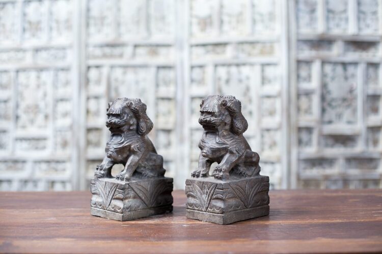 Perros Fu de Piedra Tallada - Imagen 2