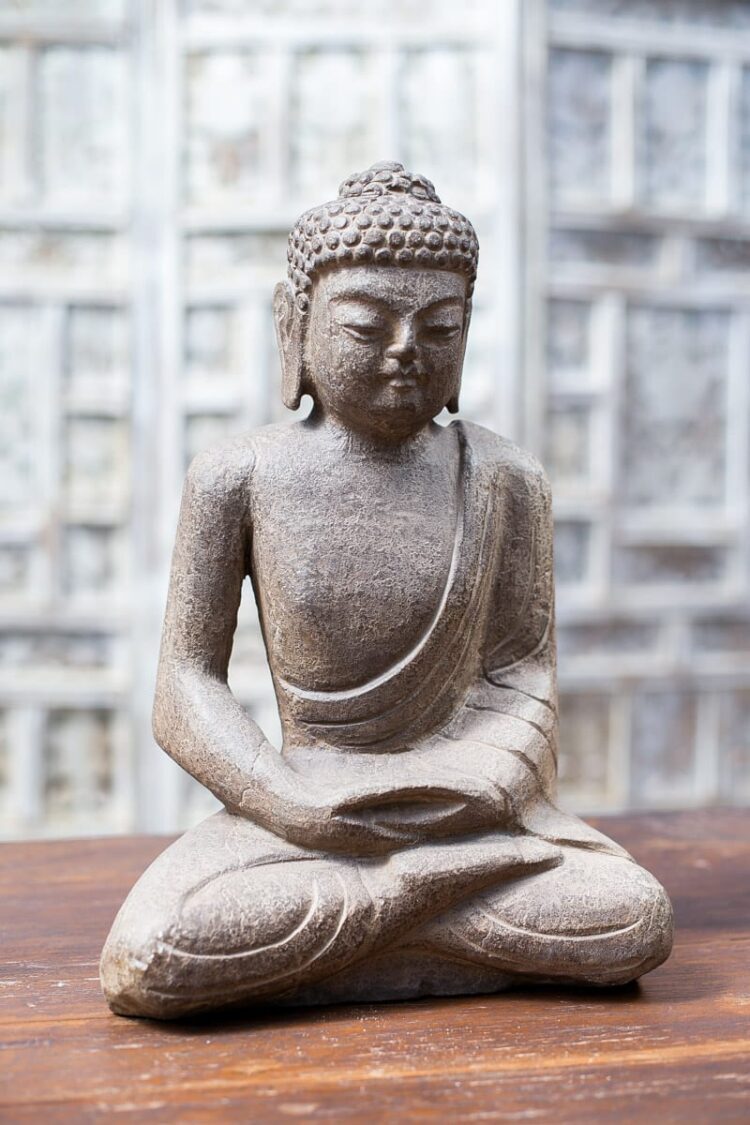 Figura Buda de piedra 42 cms - Imagen 3