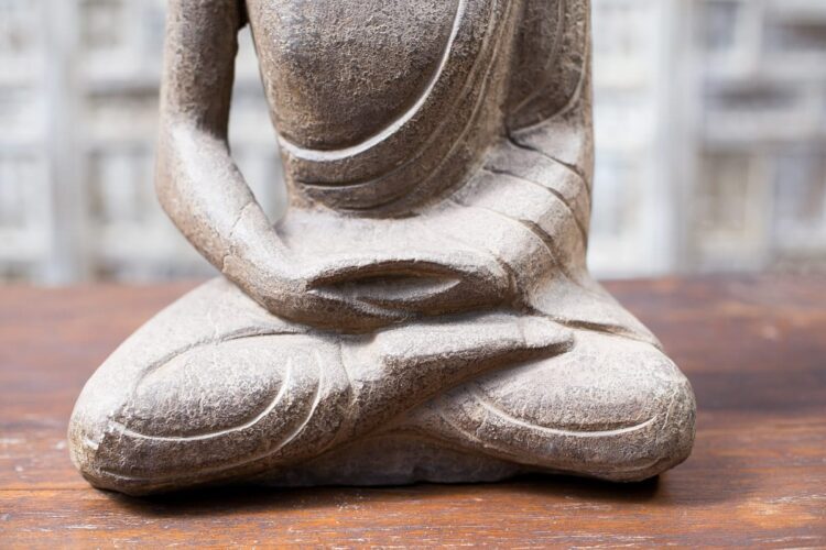 Figura Buda de piedra 42 cms - Imagen 4
