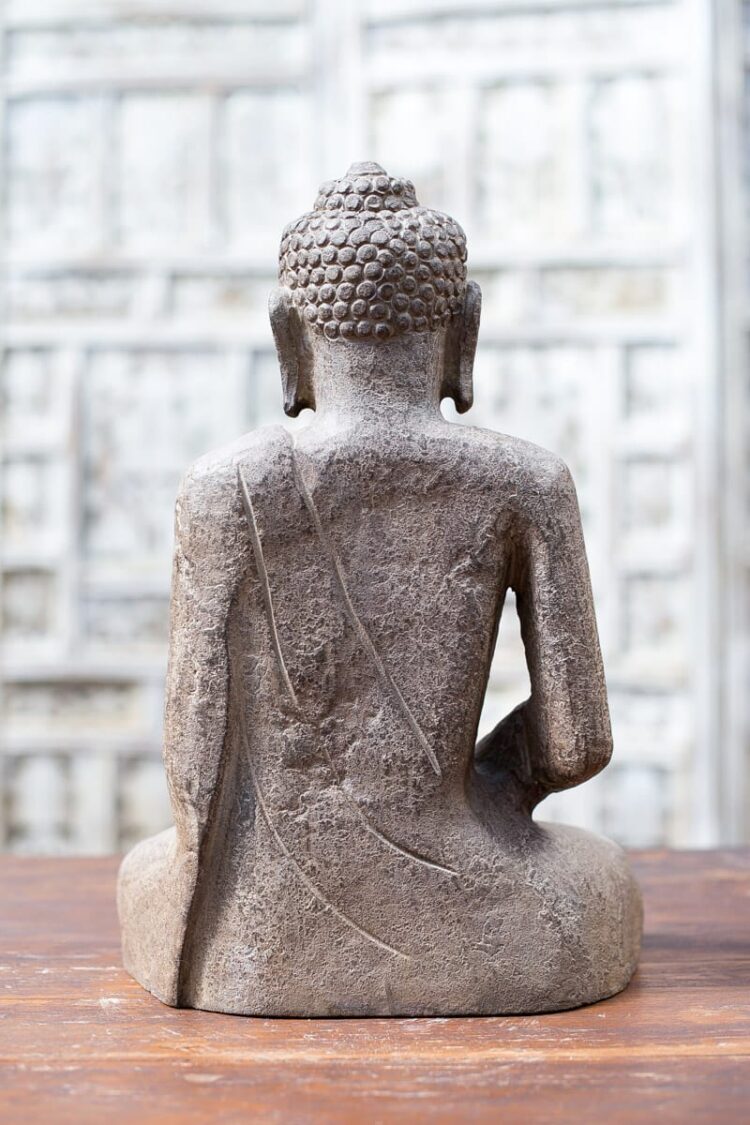 Figura Buda de piedra 42 cms - Imagen 5