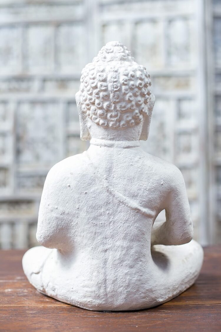 Buda piedra blanco - Imagen 5