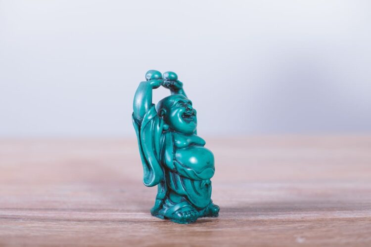 Buda sonriente turquesa - Imagen 2