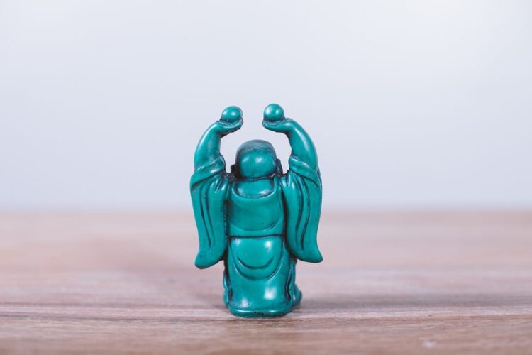 Buda sonriente turquesa - Imagen 3