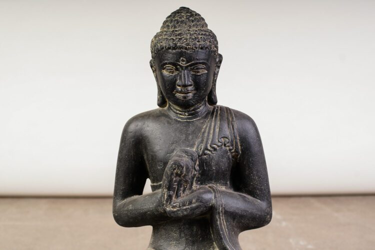 Figura Buda loto de Piedra Reconstituida - Imagen 2