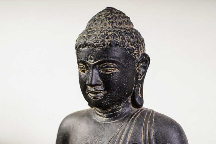 Figura Buda loto de Piedra Reconstituida - Imagen 4