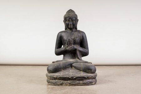 Figura Buda loto de Piedra Reconstituida