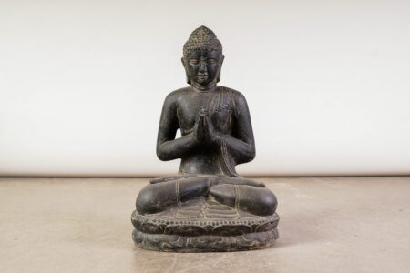 Figura Buda loto de Piedra Reconstituida