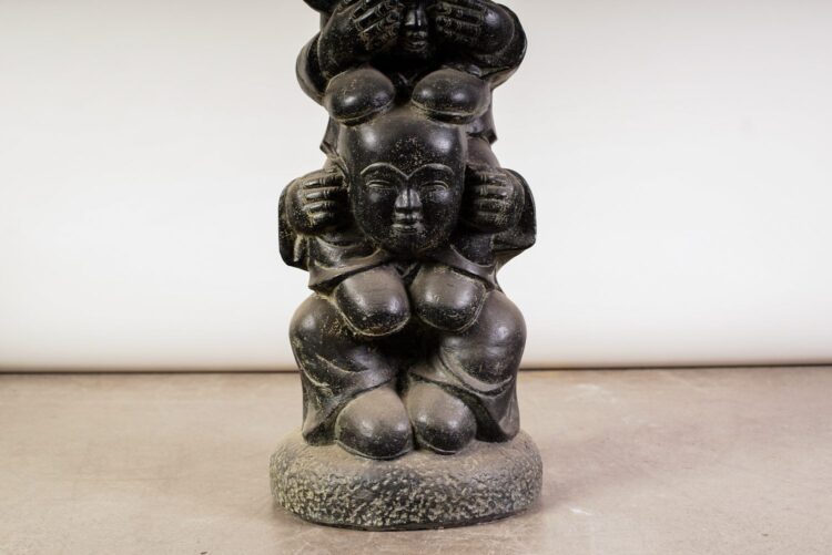 Figura Monjes Sabios Shaolin Piedra Reconstituida - Imagen 3