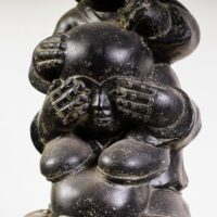 Figura Monjes Sabios Shaolin Piedra Reconstituida - Imagen 4