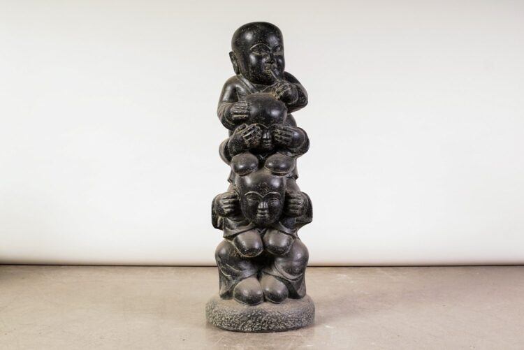 Figura Monjes Sabios Shaolin Piedra Reconstituida
