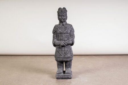 Figura soldado chino de piedra reconstituida