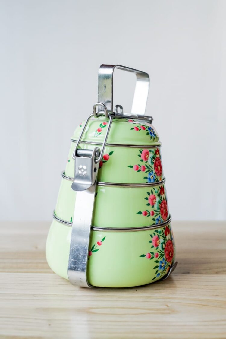 Porta vianda esmaltada verde - Imagen 4
