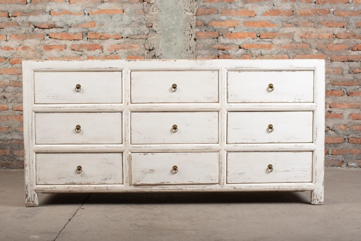 Mueble Buffet Chino Blanco Decapado