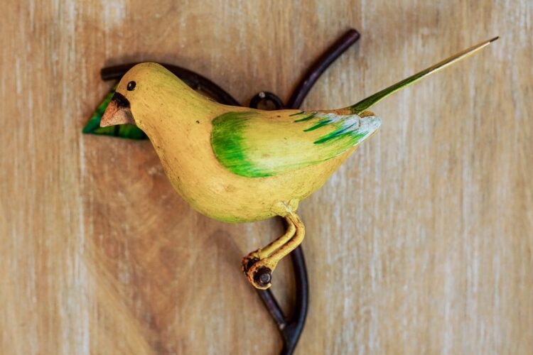 Percha de pájaro amarillo - Imagen 2