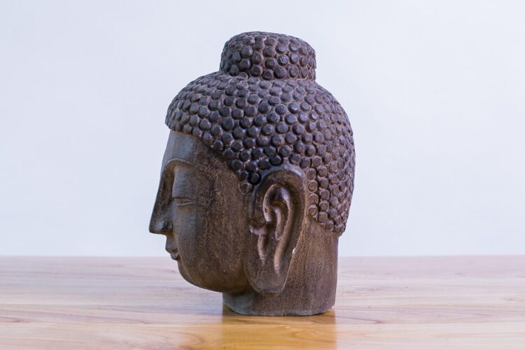 Cabeza de Buda Piedra mediana - Imagen 2
