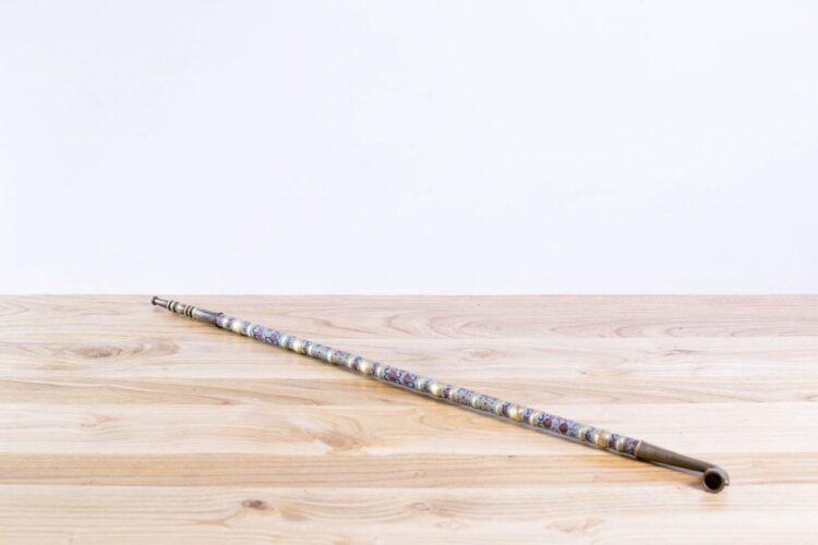 Pipa cloisonné celeste 95 cm
