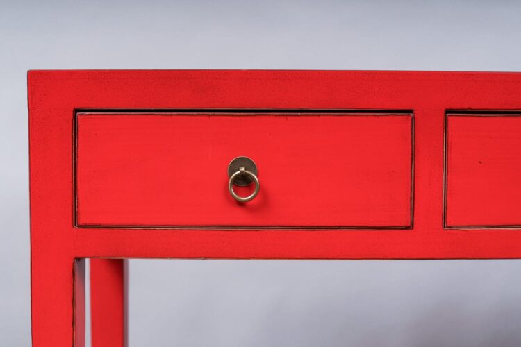 Arrimo Lacado Rojo 3 cajones - Imagen 2