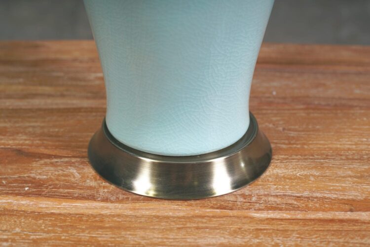 Lámpara de mesa china celeste (solo base) - Imagen 3