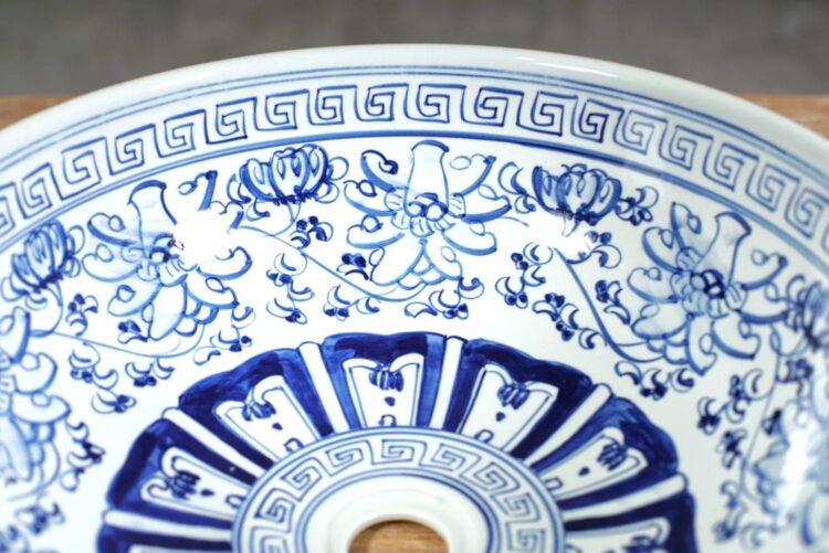 Lavamanos chino diseños azules - Imagen 3