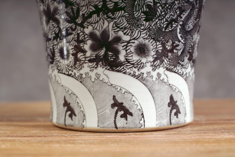 Jarrón chino de porcelana - Imagen 3