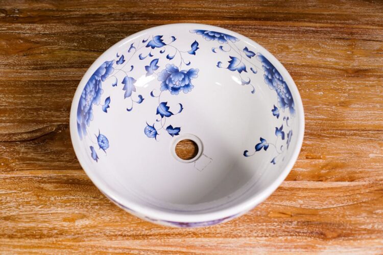 Lavamanos flores azules - Imagen 2