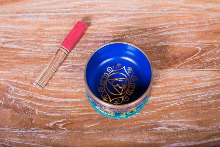 Cuenco tibetano azul 13 cms - Imagen 2