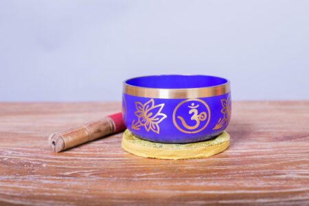 Cuenco tibetano morado 13cms