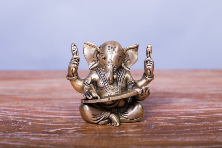 Ganesh Escribano de bronce - Imagen 3