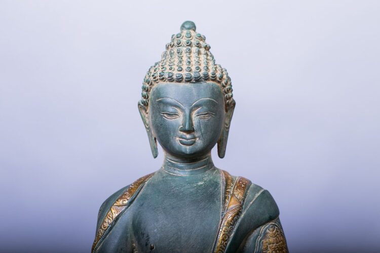 Buda de bronce verde - Imagen 2