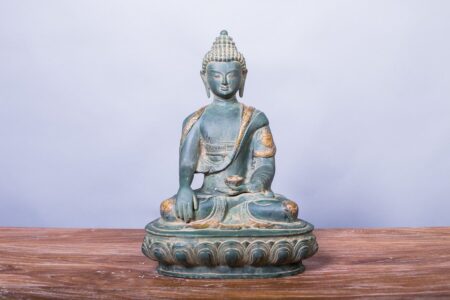 Buda de bronce verde