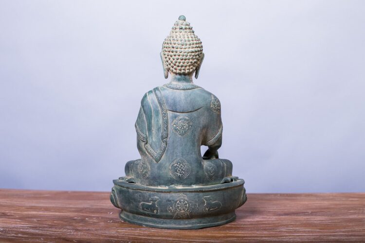 Buda de bronce verde - Imagen 4