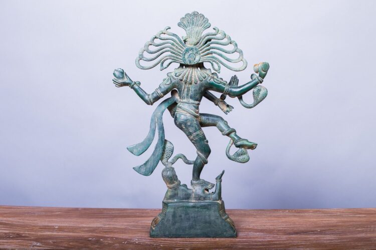 Shiva de bronce verde - Imagen 5