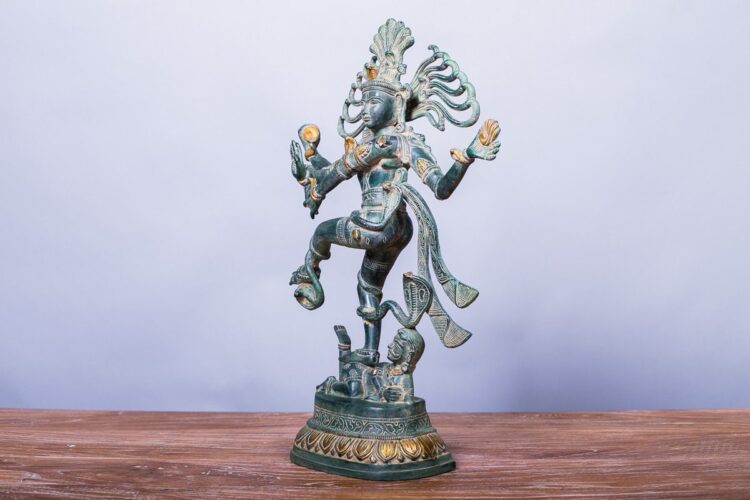 Shiva de bronce verde - Imagen 4