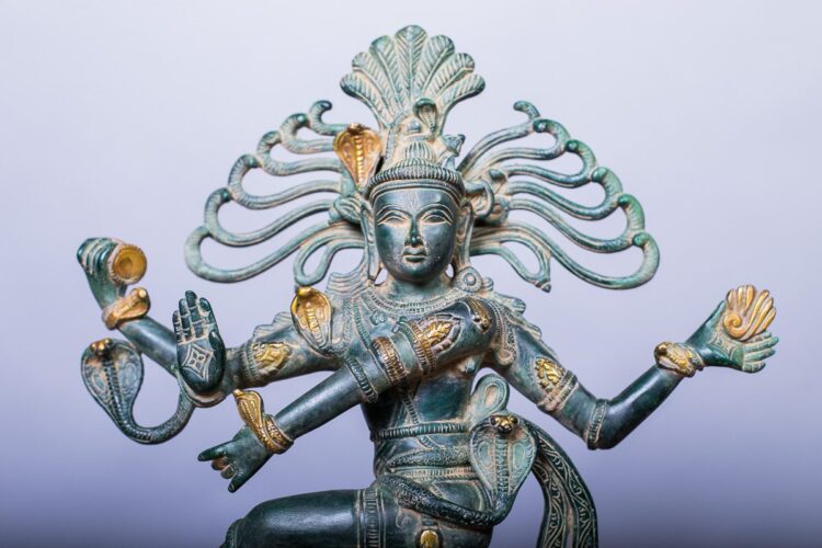 Shiva de bronce verde - Imagen 2