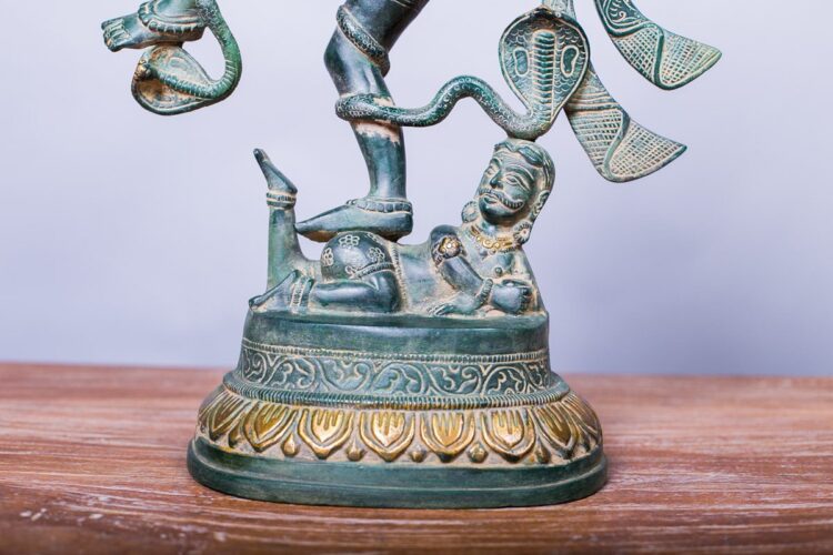 Shiva de bronce verde - Imagen 3