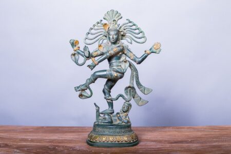 Shiva de bronce verde