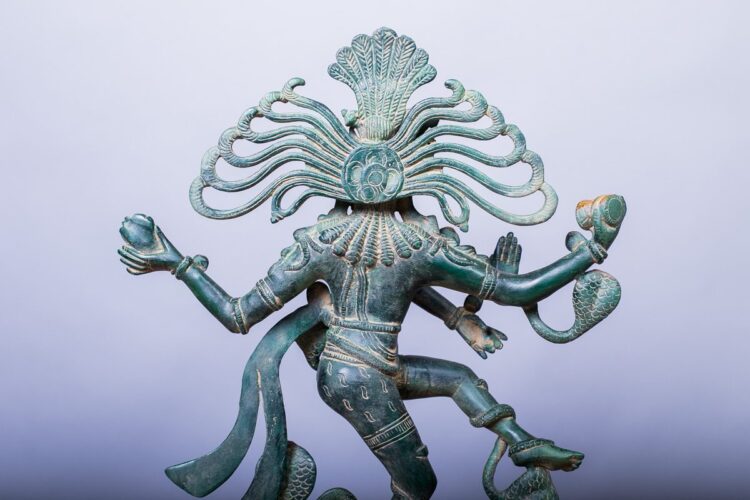 Shiva de bronce verde - Imagen 6