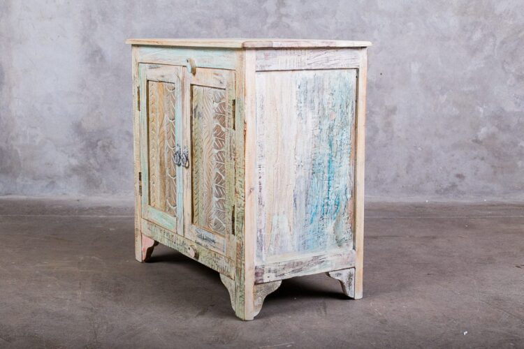 Mueble  Artesanal Tallado tonos pasteles( puede haber diferencias en los tonos de color) - Imagen 4