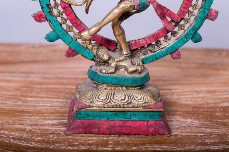 Nataraja de bronce y piedra 20 cms alto - Imagen 4