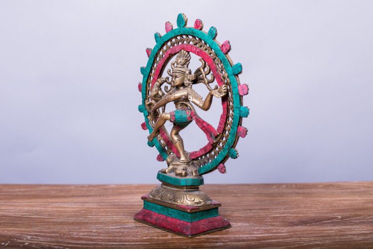 Nataraja de bronce y piedra 20 cms alto - Imagen 3