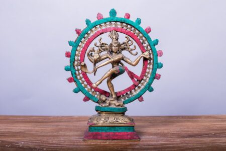 Nataraja de bronce y piedra 20 cms alto