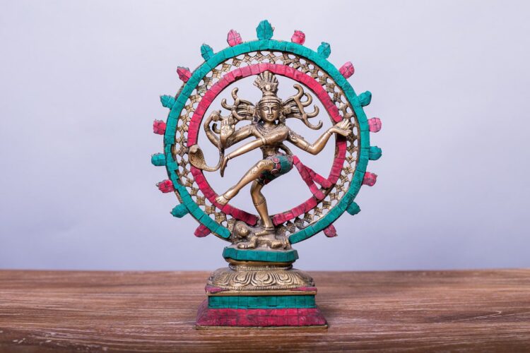 Nataraja de bronce y piedra 20 cms alto